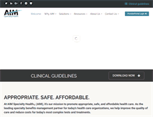 Tablet Screenshot of aimspecialtyhealth.com